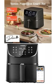 Resim COSORI DRMZ Yeni COSORI Airfryer Sağlıklı ve Verimli 5,5 L Sıcak Hava Fritözü,11 Ön Ayarlı, LED Ekran,1700W 