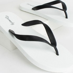 Resim Sanart Shop Erkek Beyaz Parmak Arası Plaj Terliği – Hafif, Rahat, Şık Flip Flop 