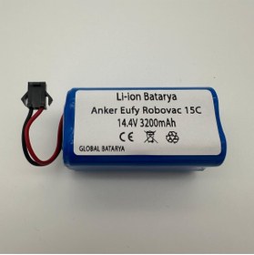 Resim HEPSİ BATARYA Eufy Robovac 15C Robot Süpürge Bataryası 14.4V 3200Mah Pil ( 