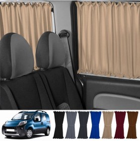 Resim Oto Pandami Peugeot Bipper 2008-2014 Uyumlu Krem Raylı Oto Perde Takımı 