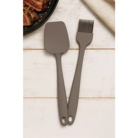 Resim Ckm Silikon Yanmaz Yapışmaz Large Spatula ve Yumurta Fırçası Büyük Boy Spatula Se 