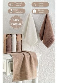 Resim Mutfak Havlu Seti 3 Lü Jakarlı Pamuk Etiyopya S 