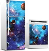 Resim Roses Store Buzdolabı Ve Bulaşık Makinası Beyaz Eşya Sticker Kaplama Uzay Galaksiler 