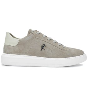 Resim Tamer Tanca Erkek Hakiki Deri Bej Süet Sneakers & Spor Ayakkabı 