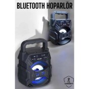 Resim Techno Stock Taşınabilir Bluetooth Hoparlör Led Işıklı Uzun Pil Ömrü 