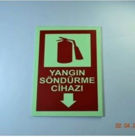 Resim Fosforlu Yön Levhası | Yangın Söndürme Cihazı (180277833) 