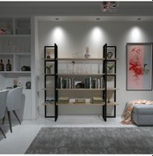 Resim Mavitrendd Dekoratif Ahşap Ve Metal Kitaplık Çok Amaçlı Raf (486310926) 