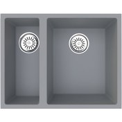Resim Gradde Beyaz 1.5 Goz Granıt Eviye 44 x 56 CM Gr5615 