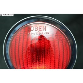 Resim Yuvarlak Oben Stop Lambası Metal Kasa 12 Volt Kırmızı 