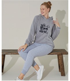 Resim tissue Welsoft Hoodie Kadın Eşofman Takımı (Hip Hop) 