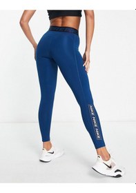 Resim Nike Pro Dri-fıt Women S Graphic Mid-rise Leggings Ndd Sport Lacivert 