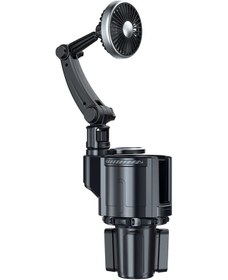 Resim Jeehugo 12v/24v Araba Fani Bardak Tutuculu, 3 Seviye Rüzgar Hızı, Stüdyo Işığı, Hızlı Kurulum, 360 Döner Baz, Abs Malzeme, Siyah, Evrensel Uyumlu 