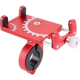 Resim Bisiklet Telefon Tutucu Evrensel Motosiklet Gidonu Montaj Cep Telefonu Tutucu Standı Alüminyum Alaşımlı Braket - 