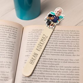 Resim Mangalcı Babam Karikatürlü Çubuk Kitap Ayracı 