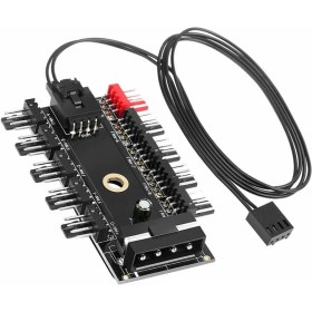 Resim Alkatronik 10LU Fan Kontrol Kartı Fan Çoklayıcı 4pin 3pin Pwm Fan Hub 10PORT 