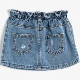 Resim Kız Bebek Denim Kot Etek Pamuklu 