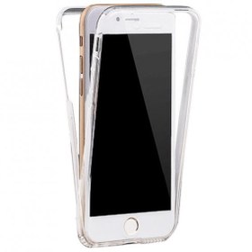 Resim Apple iPhone 6S 360 Derece Şeffaf Silikon Kılıf Komple Koruma 