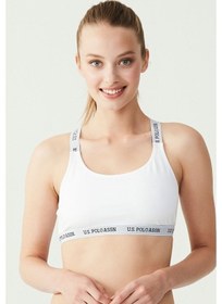 Resim U.S. Polo Assn. Kadın Beyaz Çapraz Askılı Büstiyer 66117 