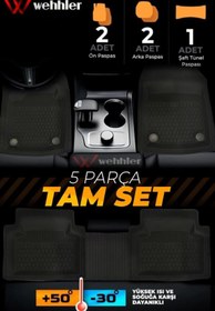 Resim WEHHLER Acura TL C.R.B Kaliteli Derin Havuzlu Kesilebilir Paspas 