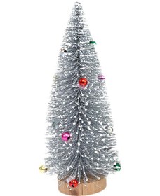 Resim Suntek Masa Üstü Yapay Yılbaşı Ağacı Masaüstü Gümüş-30cm 