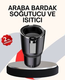 Resim Techmrt Araba Bardaklığı Isıtma Soğutma Ayarlı Çakmak Girişli Akıllı Model Çok Renkli 