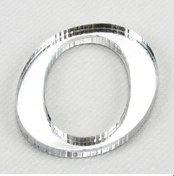 Resim Pleksi Ayna O Harfi Gümüş Renk 3 Cm 