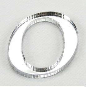 Resim Pleksi Ayna O Harfi Gümüş Renk 3 Cm 