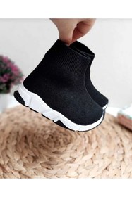 Resim ebulduk Ünisex Çocuk Çorap Sneaker Siyah Model 