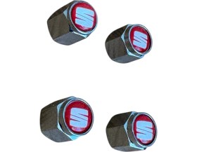 Resim Seat Logolu Kırmızı Beyaz Renk 4 Adet Sibop Kapak 