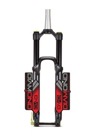 Resim Kırmızı Gri-özel Renk-bisiklet Çıkartmaları Dvo Elmas Mtb Çatal Etiket Bisiklet Ön Çatal Çıkartması Kırmızı - Gri 