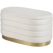 Resim Lungo Long Line Gold Puf 