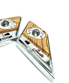 Resim BsElektronik Etiketçilere Özel Seville Lamba Direk Lambası Gazetelik Açık Maun Gümüş Tasarım 