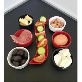 Resim Kapamarka 7 Parça Kahvaltı Seti Sosluk Iftariyelik Çerezlik Kırılmaz Melamin Çap 7 Cm 