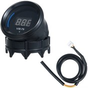 Resim 52mm Araç Voltmetre - 12v Dc 0-35v Ölçüm, Mavi Led Ekran, Kolay Montaj 