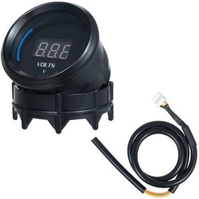 Resim 52mm Araç Voltmetre - 12v Dc 0-35v Ölçüm, Mavi Led Ekran, Kolay Montaj 