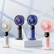 Resim Mini taşınabilir vantilatör, USB şarjı, 6 hızlı, makyaj vantilatörü, Kadınların el vantilatörü, masaüstü vantilatörü, sıcak havalarda uygun, ofis, açık hava, seyahat ve kamp için uygundur, harika bir hediye seçeneği 