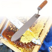 Resim Ahşap Saplı 1 Adet Paslanmaz Çelik Petek Bıçağı - Keskin Kenarlı Arıcılık Aleti Hassas Petek Kesimi İçin, Dayanıklı Metal Bıçak ve Güvenli Arıcılık için Rahat Tutuş 