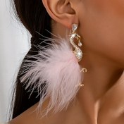 Resim Kadınlar için Taşlı Vurgularla Şık Pembe Yapay Tüy Flamingo Küpeler - Partiler, Doğum Günleri, Randevular ve Tatiller için İdeal, Flamingo Hediyeleri 