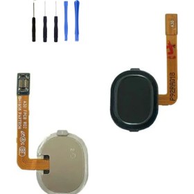 Resim Telefon Kulübesi Samsung A40 A405 Uyumlu Home Tuş Bordu + Tamir Seti Beyaz 