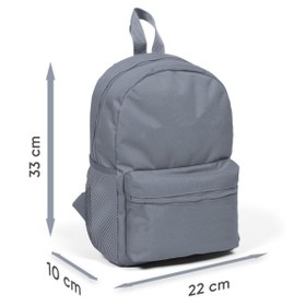 Resim Coral High Kids Gri Kamuflaj Dinazor Desenli İki Bölmeli Yuva Sırt Çantası 23350 