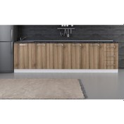 Resim Minar 290 Cm Mutfak Dolabı Beyaz Dore 290-D2-Alt Modül Beyaz 