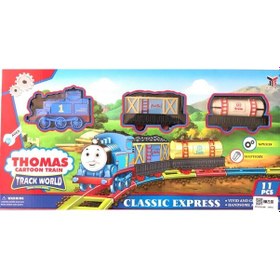 Resim Oyuncak Thomas Tren Seti 11 Parça Pilli Raylı Thomas Tren 