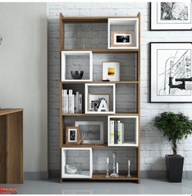 Resim Variant Box Kitaplık Ve Çalışma Masası Takımı - Ceviz / Beyaz Beyaz - Ceviz 