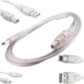 Resim USB Yazici Kablosu 1.5 Metre 2.0V Şeffaf (5175) 