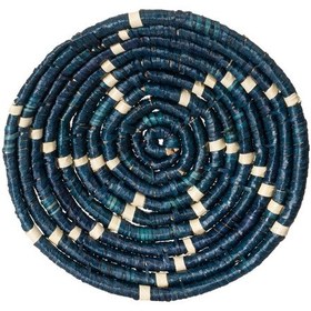 Resim Koza Home Meander Dekoratif Lacivert Desenli Bambu Duvar Tabağı 30cm 8995 