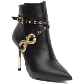 Resim Miss Park Moda Pm170 K3030 Kadın Klasik Topuklu Bot Siyah Siyah 