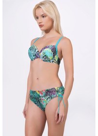 Resim Endeep Kadın Balenli Destekli Desenli Mavi Bikini Takımı 