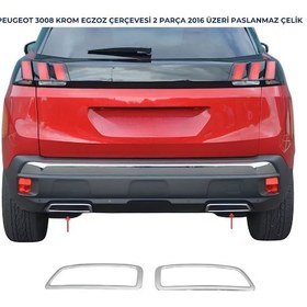 Resim Ebal Otomotiv Peugeot 3008 Krom Egzoz Çerçevesi 2 prç. 2016 ve üzeri P.Çelik 