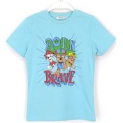 Resim Paw Patrol Baskılı Bebek T-Shirt Açık Mavi 