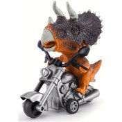 Resim Fochsia 1 Adet Sarı Triceratops Dinozor Motosiklet Oyuncak, Gerçekçi Ataletli Dinazor Motosikleti Sarı Triceratops 